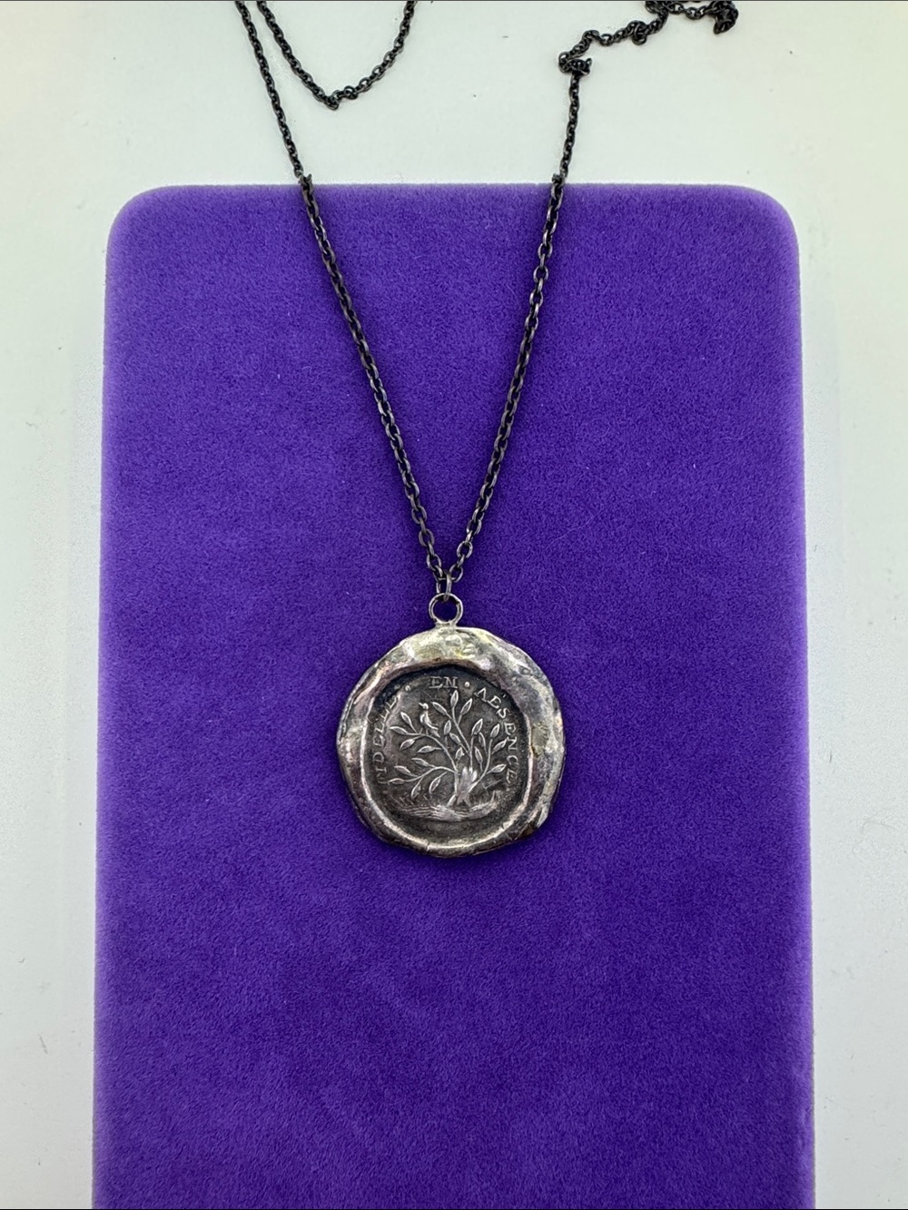 💛 Sterling Silver Pyrrha “Fidelity” Wax Seal Necklace | Designer